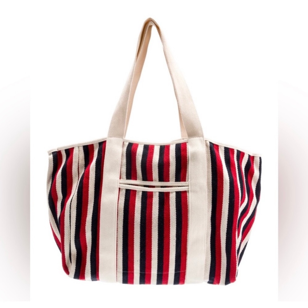 Isabel Marant Red and Blue Striped Tote - Picture 3 of 10